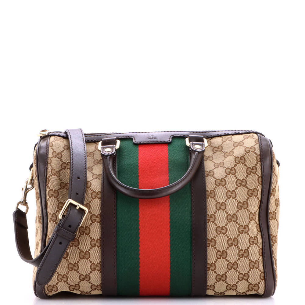 Gucci Medium Vintage Web Boston Bag